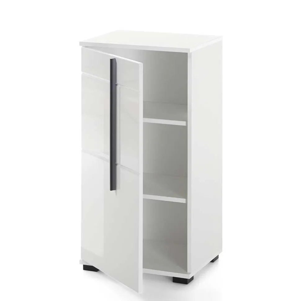 Hochglanz Unterschrank fürs Bad in Weiß - Ingmesan