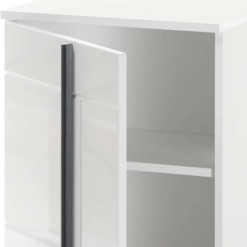 Hochglanz Unterschrank fürs Bad in Weiß - Ingmesan