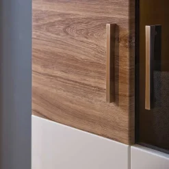 Hochglanz Vitrine in Weiß - Icadro