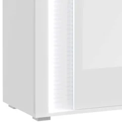 Hochglanz Vitrine mit LED in Weiß - Gomata