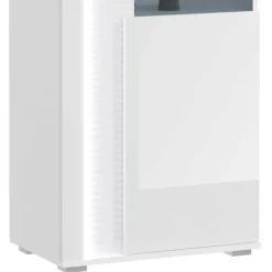 Hochglanz Vitrine mit Licht in Weiß - Gomata