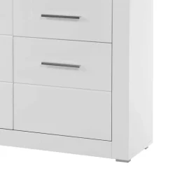 Hochglanz Vitrinenschrank in Weiß & Glas Yulis 3-türig