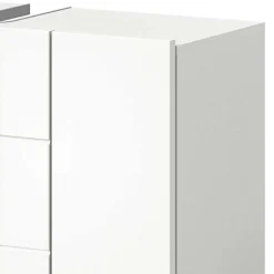 Hochglanz Waschbeckenschrank in Weiß foliert - Vitablos