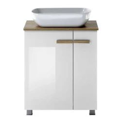 Hochglanz Waschtisch mit Tür & Auszug - Vauflos