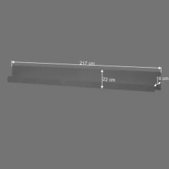 Hochglanz Wohnkombination in Weiß Mextra mit Beton Dekor & Glas (vierteilig)