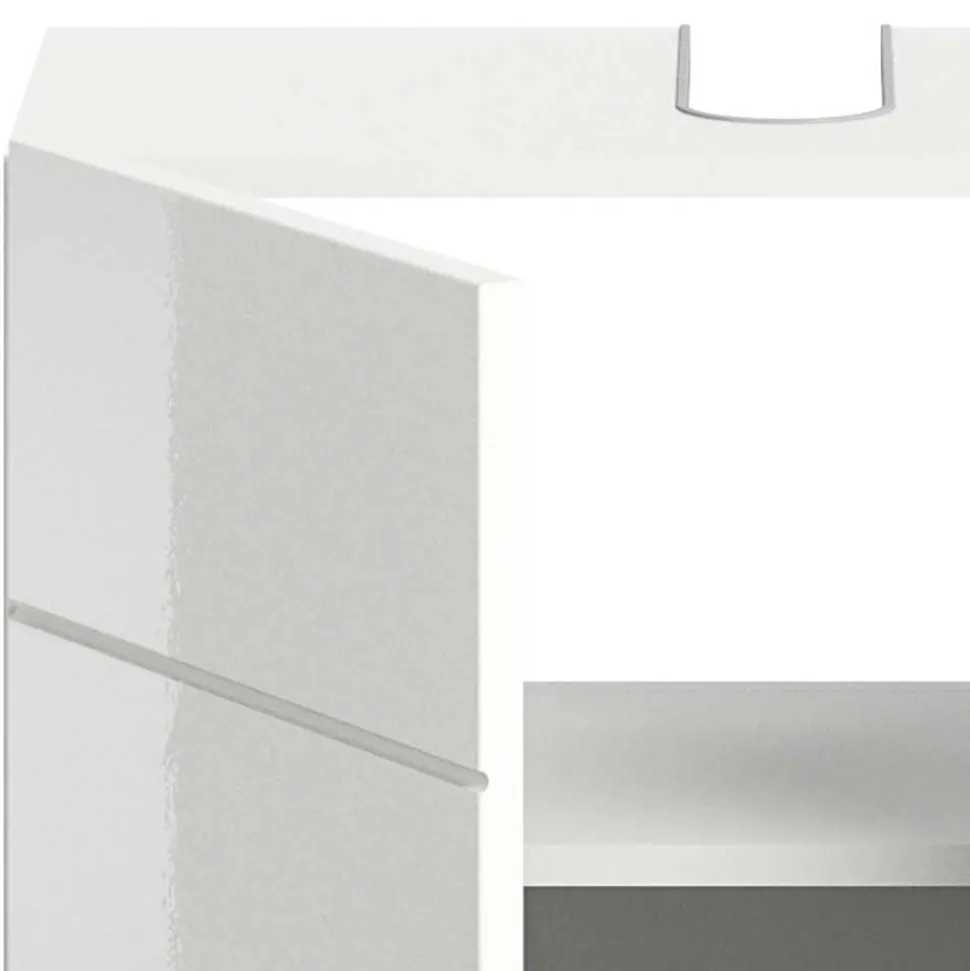 Hochglänzender Waschbeckenunterschrank in Weiß - Vitablos