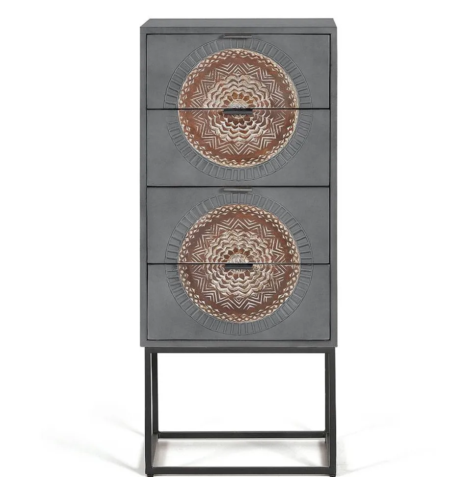 Hochkommode - dekorativ mit Mandalas - Mesusco