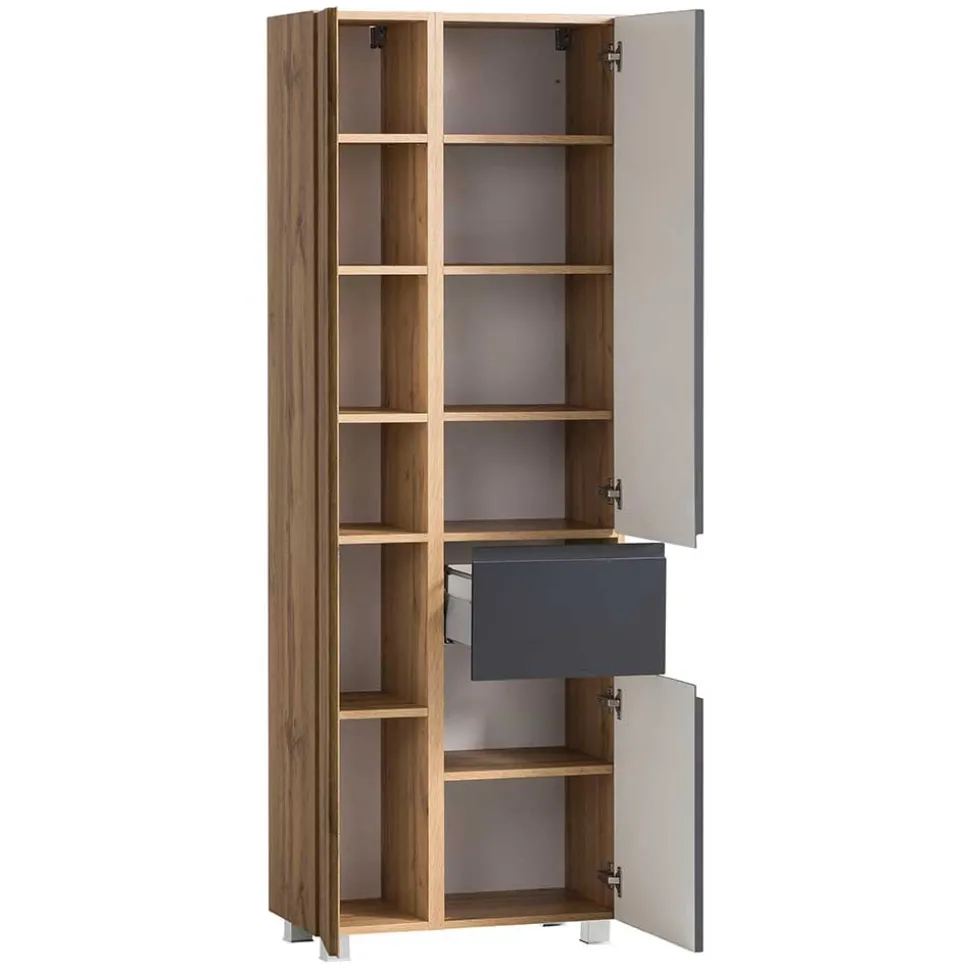 Hochschrank mit drei Türen mit Schublade - Jambi