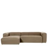 Hochwertige Chenille Eckcouch in Beige - Crotone