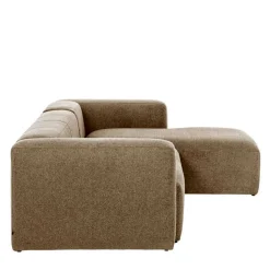 Hochwertige Chenille Eckcouch in Beige - Crotone