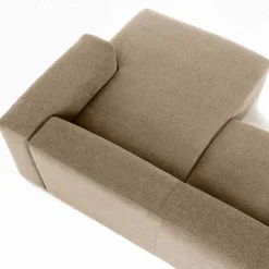 Hochwertige Chenille Eckcouch in Beige - Crotone