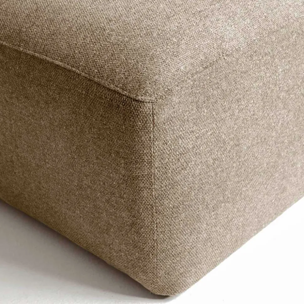 Hochwertige Chenille Eckcouch in Beige - Crotone