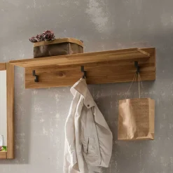 Hochwertige Hängegarderobe aus Echtholz - Teano