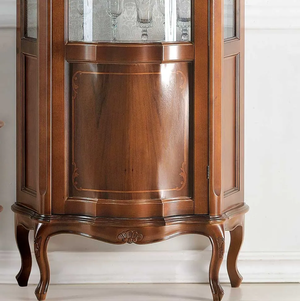 Hochwertige Vitrine im Barock Stil Dentro 214cm hoch