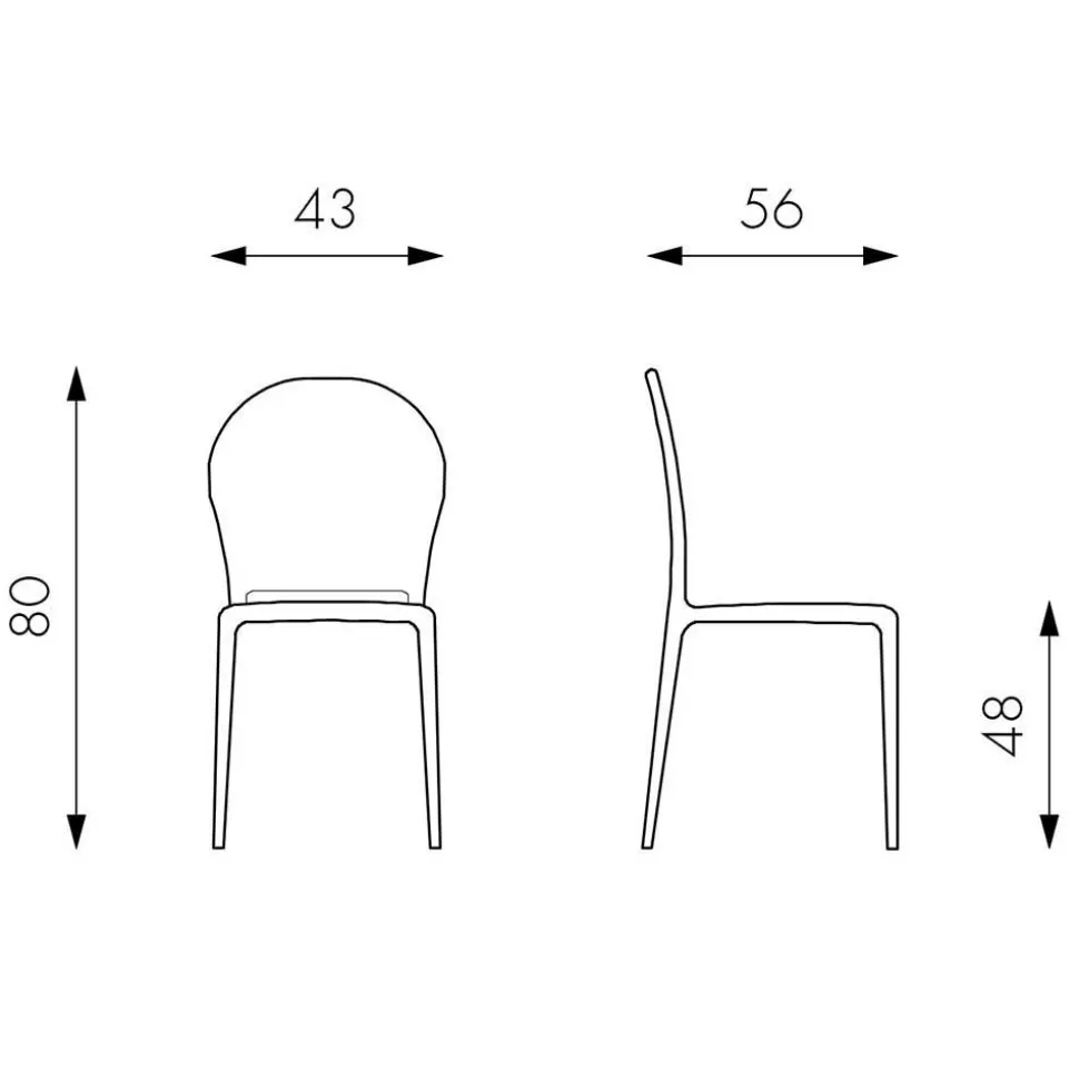 Hochwertiger Gartenstuhl Tila aus Kunststoff Gelb (4er Set)