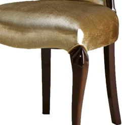 Hochwertiger Polsterstuhl aus Samt Beige - Fouzi