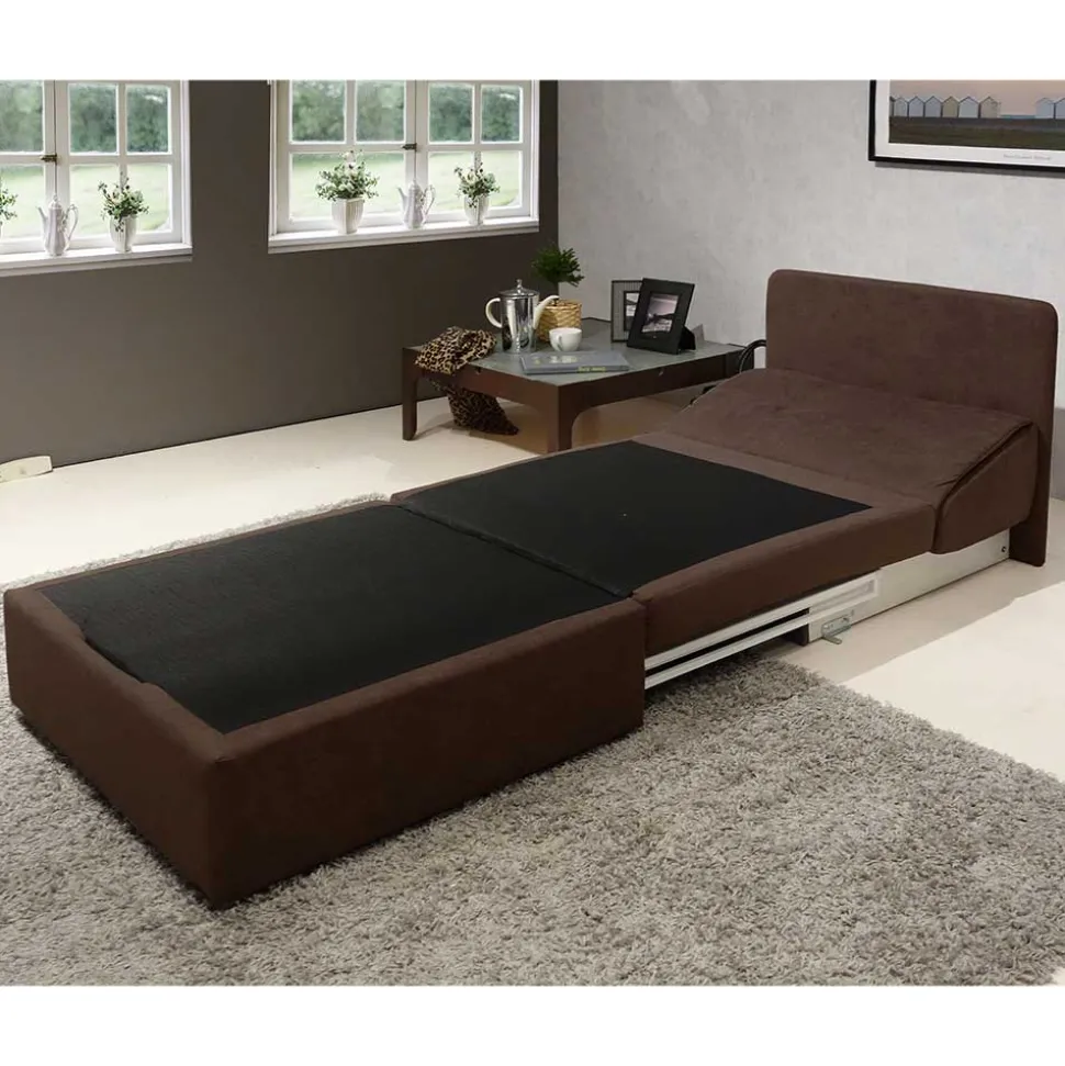 Hochwertiger Schlafsessel in Dunkelbraun - Camuna