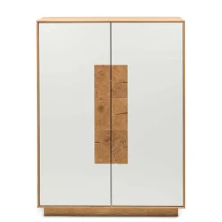 Hochwertiges Highboard in Weiß & Eiche - Smonia