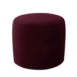 Hocker in Bordeauxrot Samtbezug matt - Canopuss