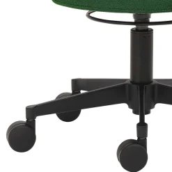 Hocker mit gepolsterter Lehne & Drehgestell - Jimdira