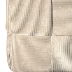 Hocker Pouf in Beige Cordbezug - Salvita III