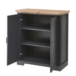 Hohe Türen-Kommode in Dunkelgrau - Joe