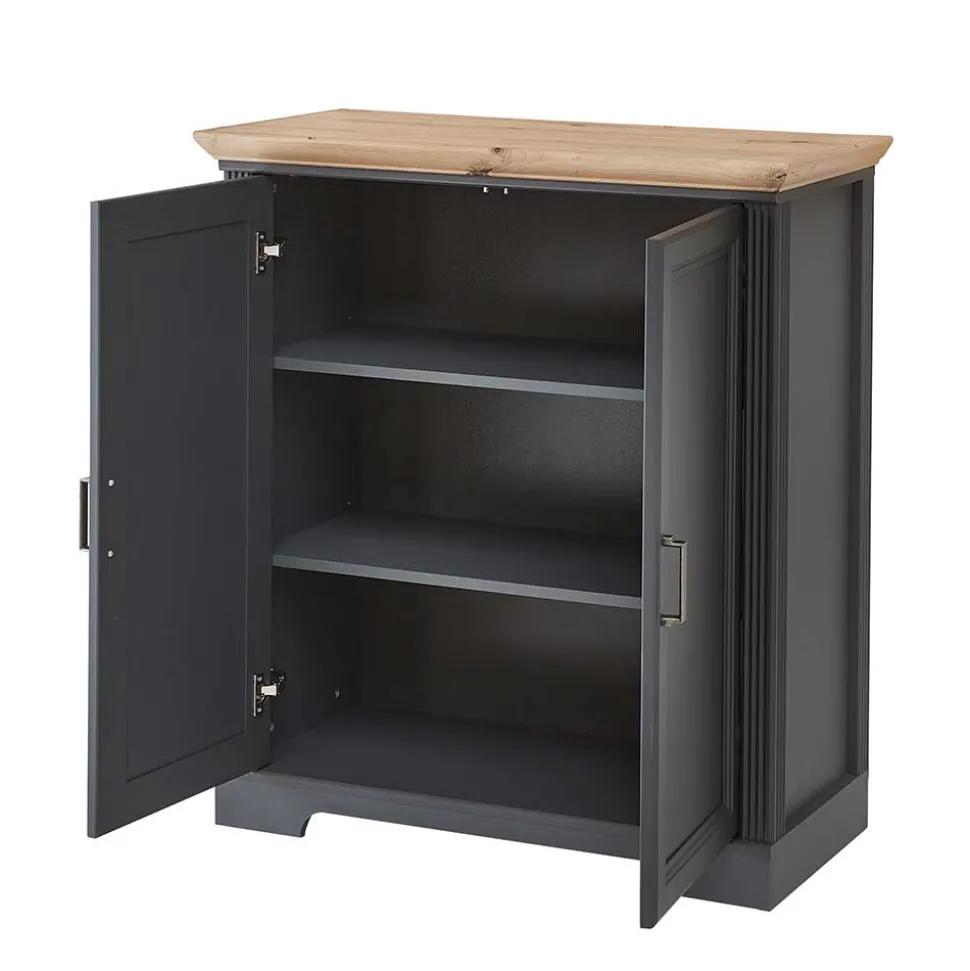 Hohe Türen-Kommode in Dunkelgrau - Joe