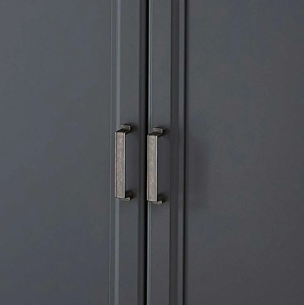 Hohe Türen-Kommode in Dunkelgrau - Joe