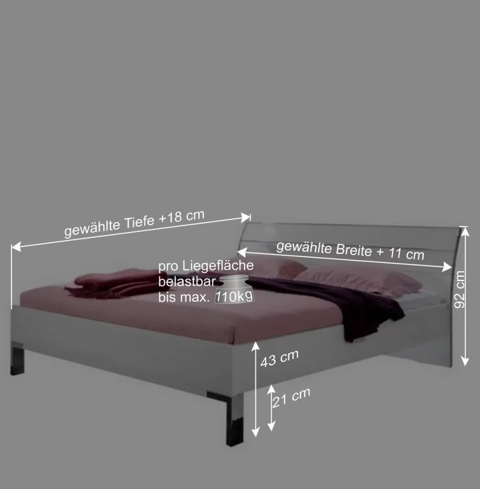 Hohes Bett Shaker in Weiß