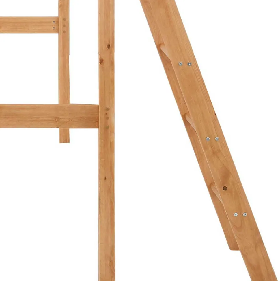 Hohes Hochbett aus Kiefer Massivholz - Usavina