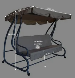 Hollywood Schaukel Alino in Creme