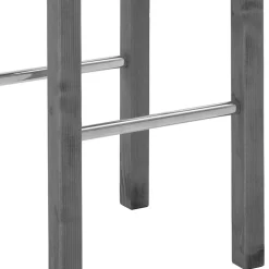 Holz Barhocker in Grau und Kiefer Lauge - Ziamora