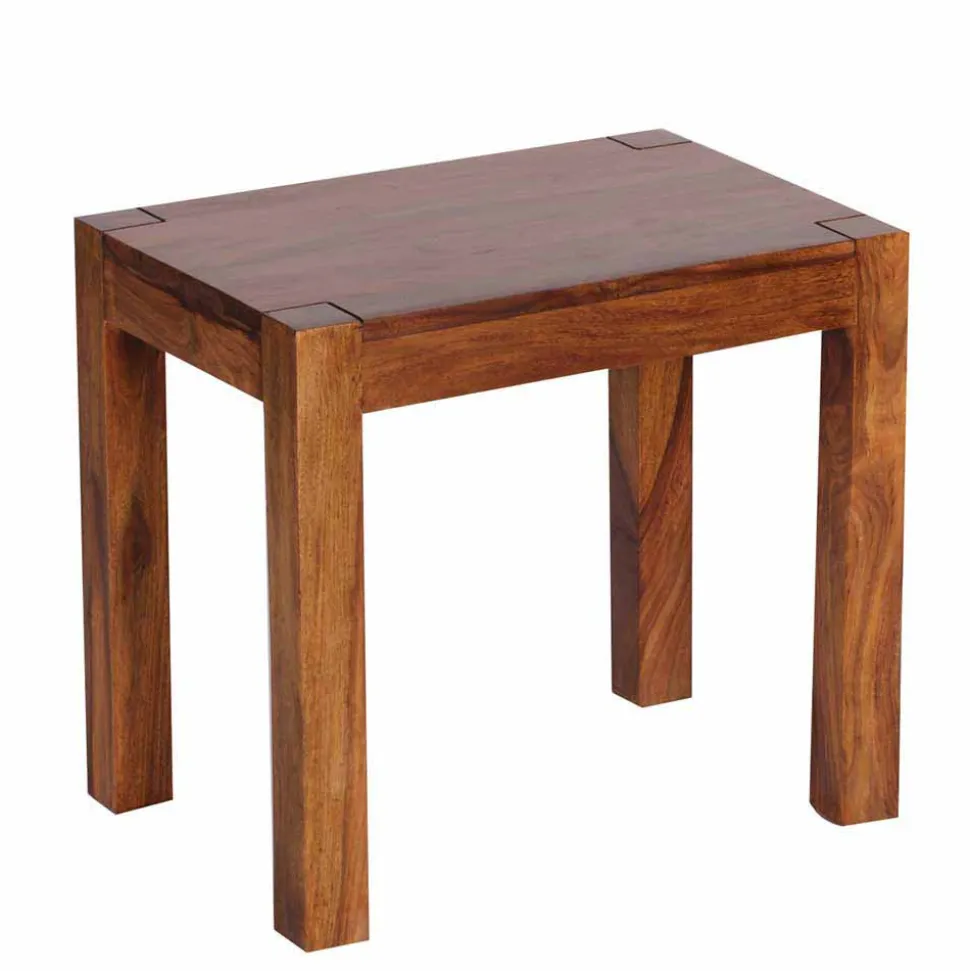 Holz Beistelltisch 3er-Set Hoslo aus Sheesham massiv (dreiteilig)