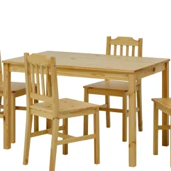 Holz Essgruppe mit vier Sitzplätzen - Sortho (fünfteilig)