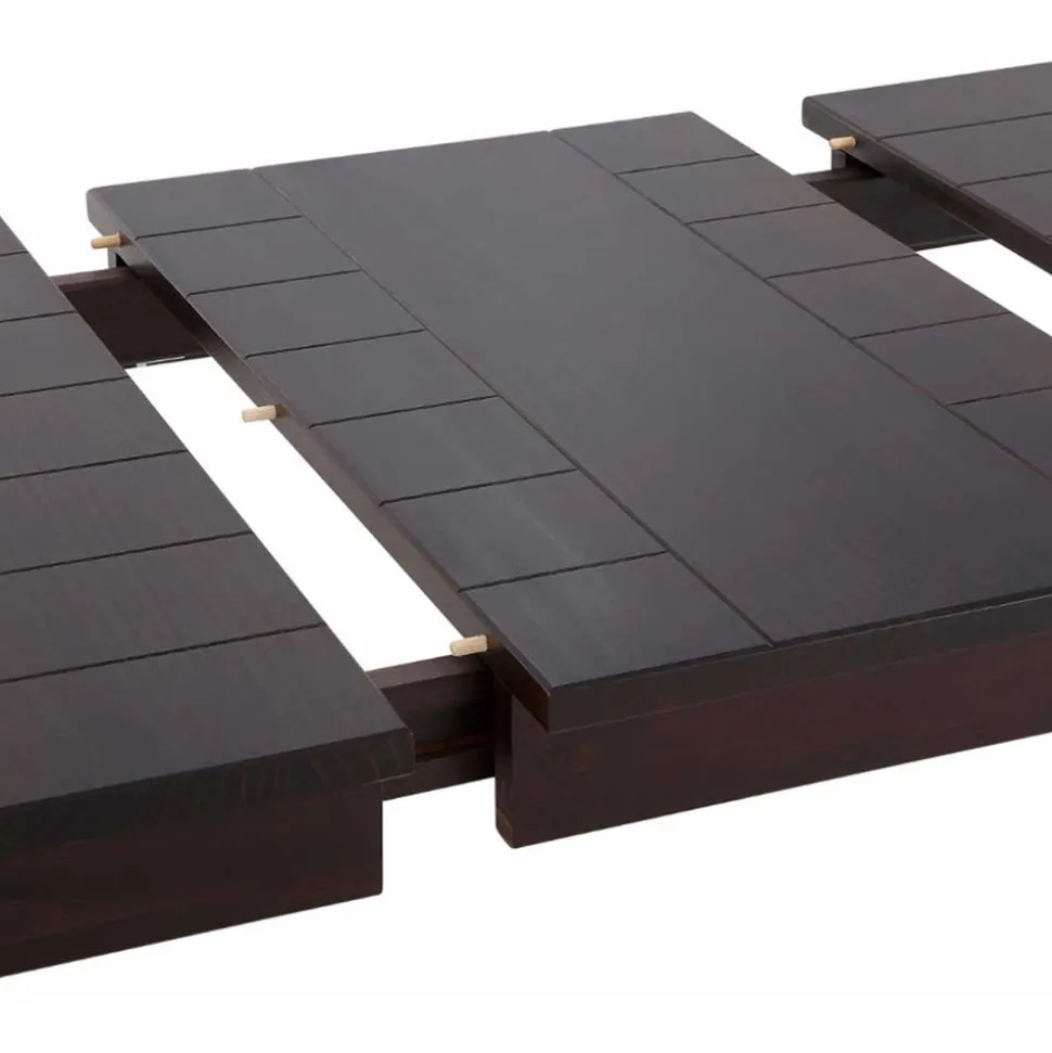 Holz Esstisch ausziehbar in dunklem Wenge Braun - Cervena