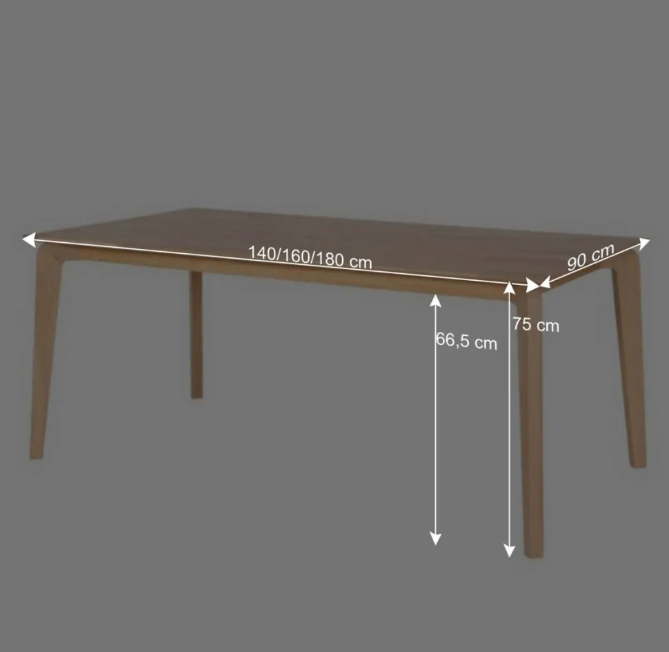 Holz Esstisch Zentra aus Eiche massiv