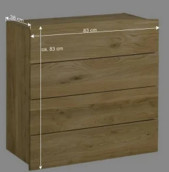 Holz Garderoben Set aus Eiche - Avidora (vierteilig)