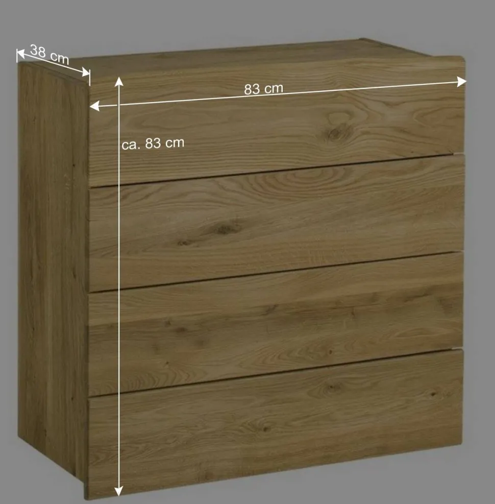 Holz Garderoben Set aus Eiche - Avidora (vierteilig)