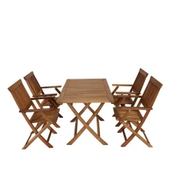 Holz Garten Sitzgruppe klappbar - Palma (fünfteilig)