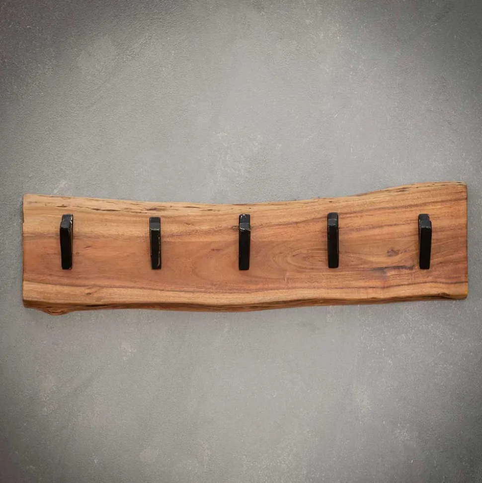 Holz Hängegarderobe mit Baumkante - Isnios