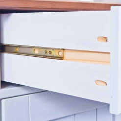 Holz Landhaus Büfett in Weiß Braun - Vatina