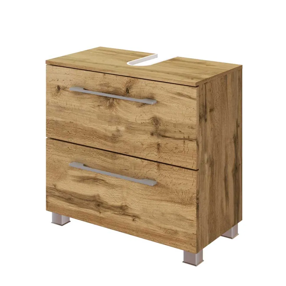 Holz Optik Waschbeckenunterschrank 60x54x35 cm - Lemnas