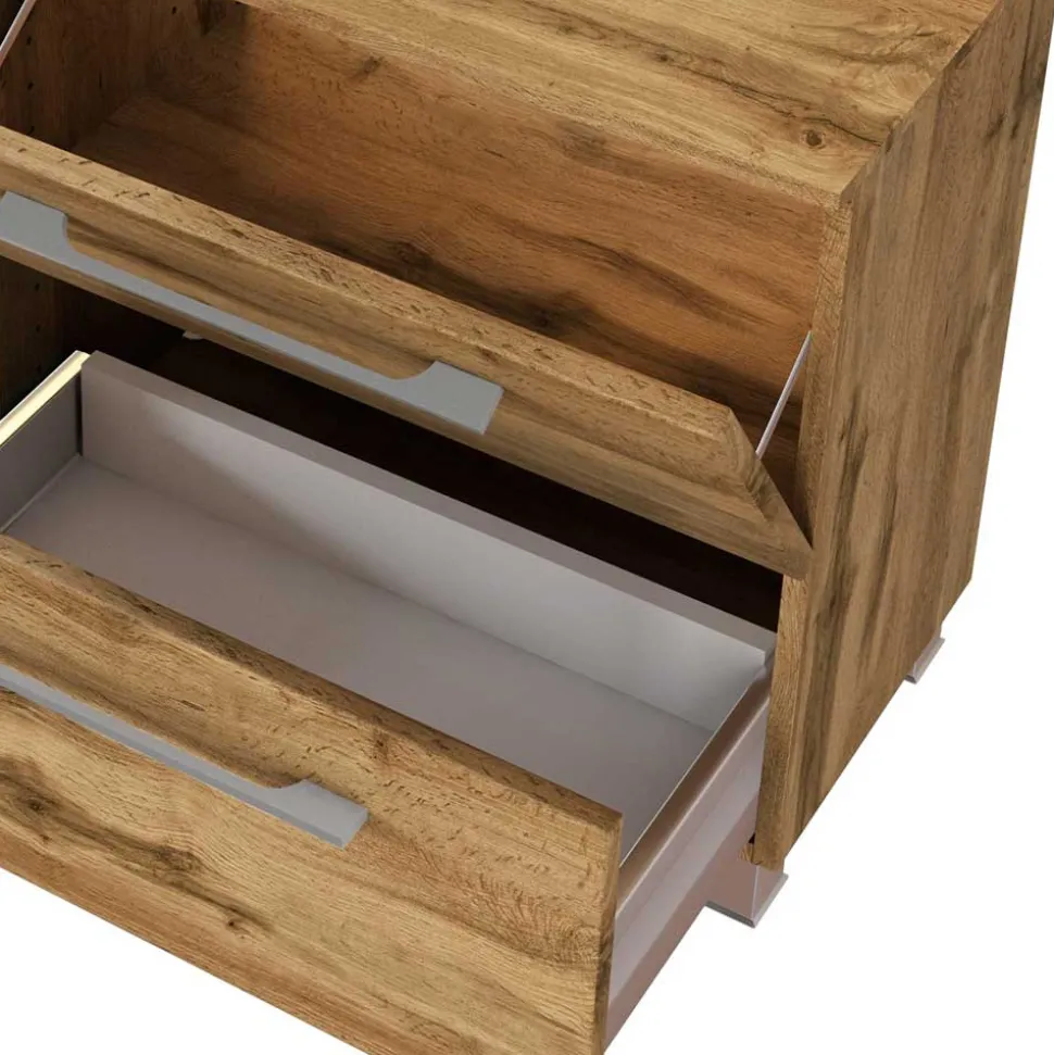 Holz Optik Waschbeckenunterschrank 60x54x35 cm - Lemnas