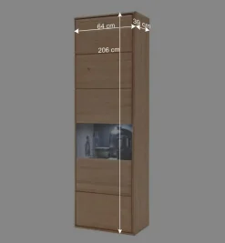 Holz Wohnkombination 328 cm breit - Vernella (vierteilig)