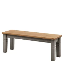 Holzbank Cempino in Grau Kiefer massiv