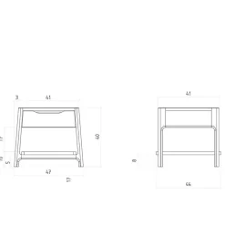 Holzbett mit Kopfteil aus Kernbuche geölt - Daan