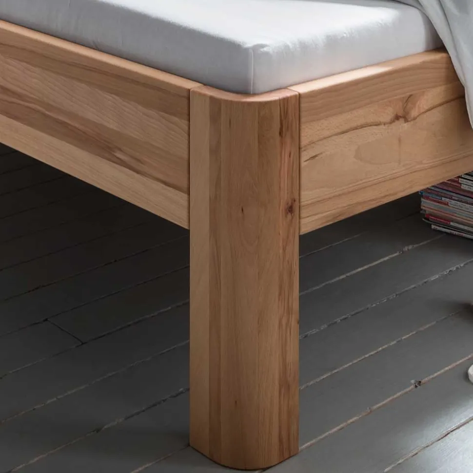 Holzbett mit Kopfteil aus Kernbuche - Izmaldon