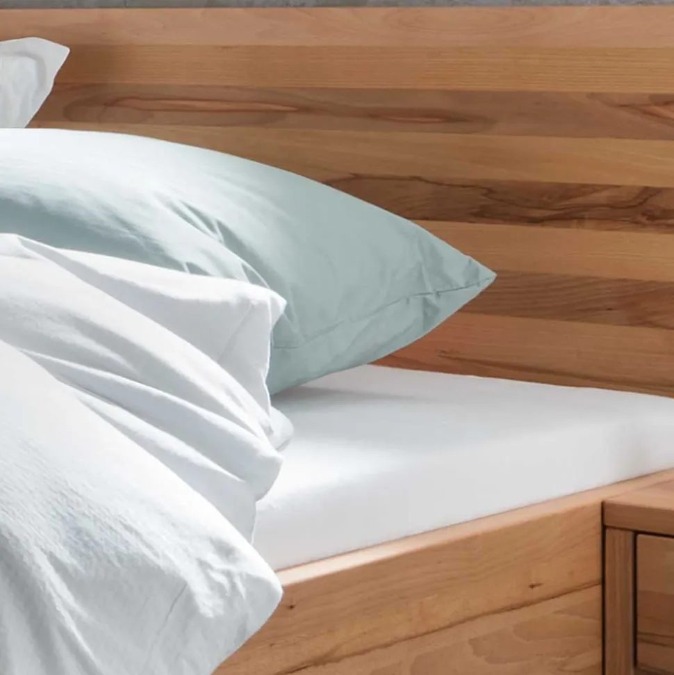 Holzbett mit Kopfteil aus Kernbuche - Izmaldon