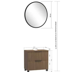 Holzdekor Badausstattung Set - Ucaida (vierteilig)