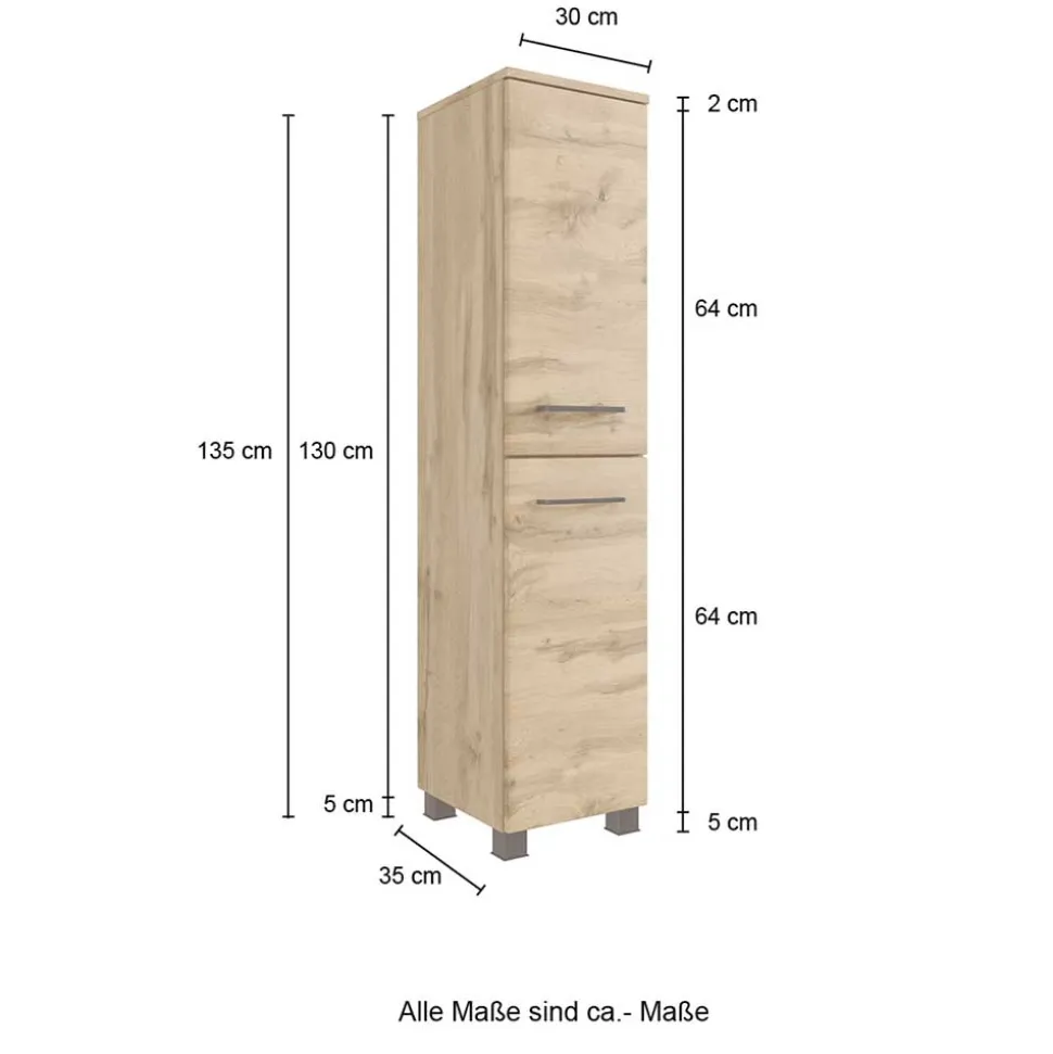 Holzdekor Badausstattung Möbel - Arazony (dreiteilig)